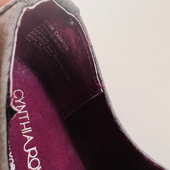 Cynthia Rowley Sian Gray Suede Oxford Lace Up Shoes Size 7.5 - Picture 6 of 7